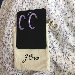 Brand new lucite tube hoop earrings💜